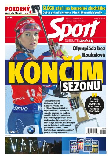 Obálka e-magazínu Sport 13.1.2018