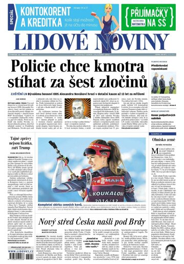 Obálka e-magazínu Lidové noviny 16.2.2017