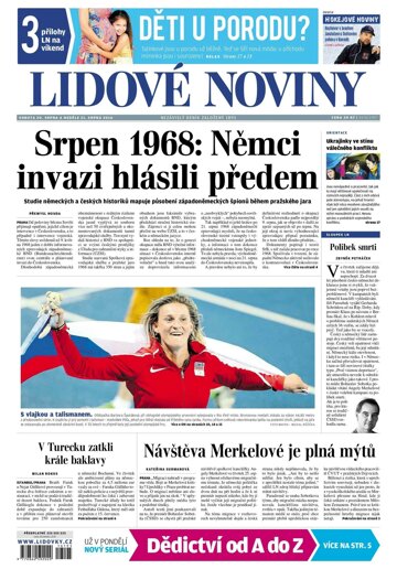 Obálka e-magazínu Lidové noviny 20.8.2016