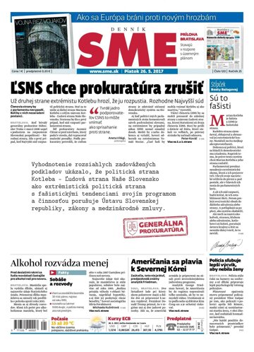Obálka e-magazínu SME 26.5.2017