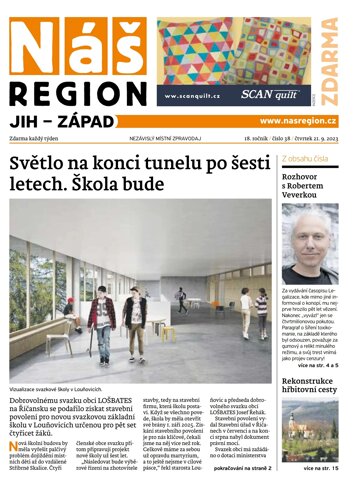 Obálka e-magazínu Náš Region - Západ 38/2023