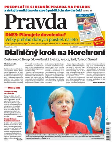Obálka e-magazínu Pravda 19. 6. 2018