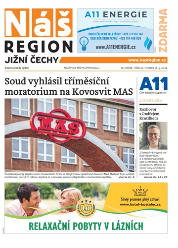 Obálka e-magazínu Náš Region - Jižní Čechy 20/2024