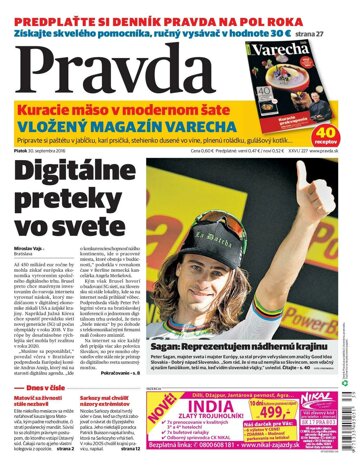 Obálka e-magazínu Pravda 30.9.2016