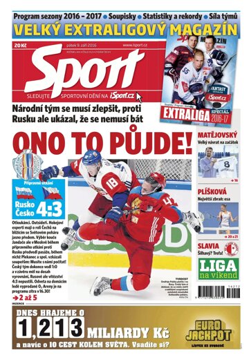 Obálka e-magazínu Sport 9.9.2016