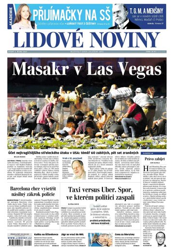 Obálka e-magazínu Lidové noviny 3.10.2017