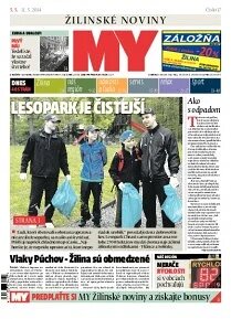 Obálka e-magazínu MY Žilinské noviny 5/5/11.5.2014