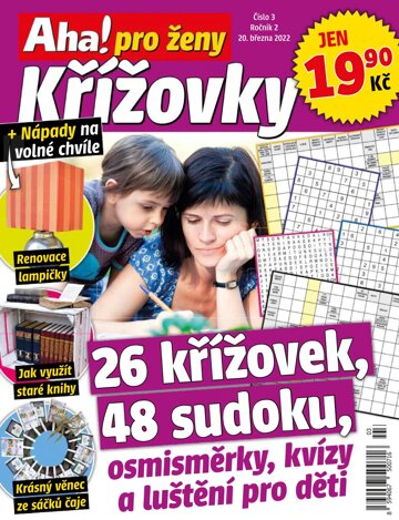 Obálka e-magazínu Aha! pro ženy křížovky 3/2022
