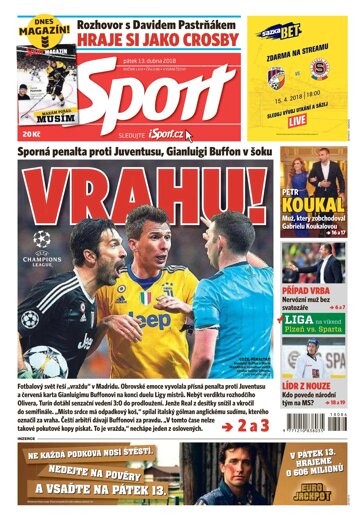 Obálka e-magazínu Sport 13.4.2018
