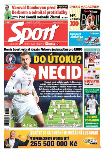 Obálka e-magazínu Sport 16.10.2015