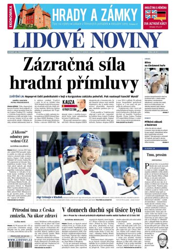 Obálka e-magazínu Lidové noviny 25.7.2017
