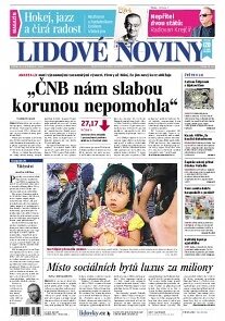 Obálka e-magazínu Lidové noviny 15.11.2013