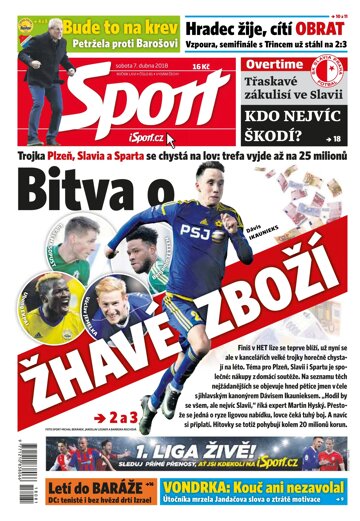 Obálka e-magazínu Sport 7.4.2018