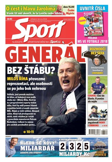 Obálka e-magazínu Sport 6.6.2018