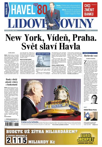Obálka e-magazínu Lidové noviny 29.9.2016