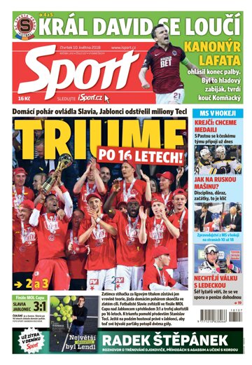 Obálka e-magazínu Sport 10.5.2018