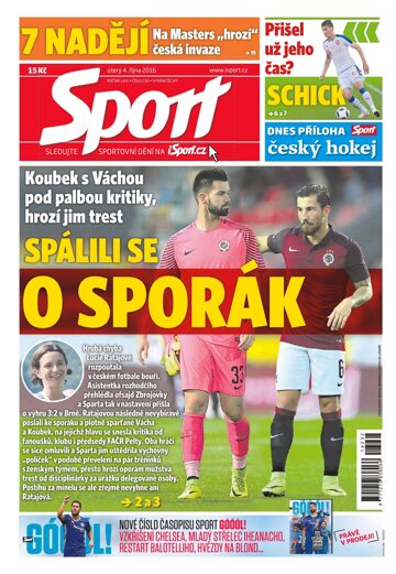 Obálka e-magazínu Sport 4.10.2016