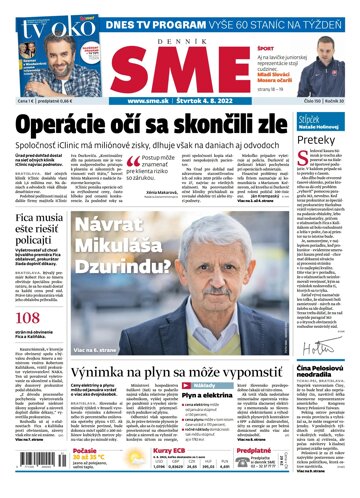 Obálka e-magazínu SME 4.8.2022