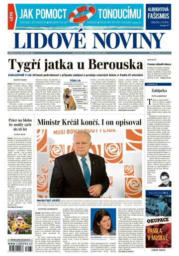 Obálka e-magazínu Lidové noviny 18.7.2018