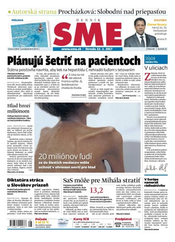 Obálka e-magazínu SME 22.2.2017