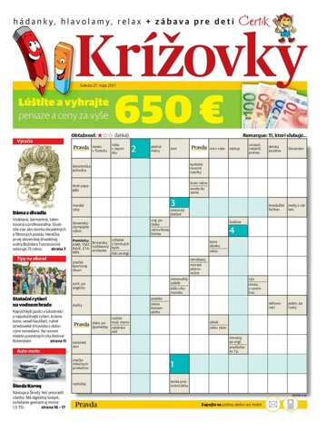 Obálka e-magazínu Krížovky 27. 5. 2017