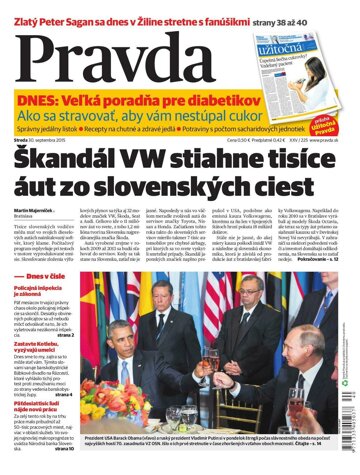 Obálka e-magazínu Pravda 30. 9. 2015