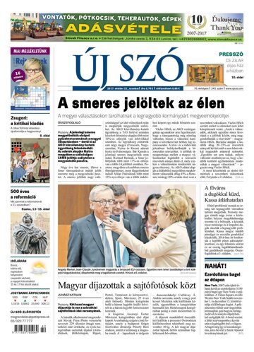 Obálka e-magazínu Új Szó 21.10.2017