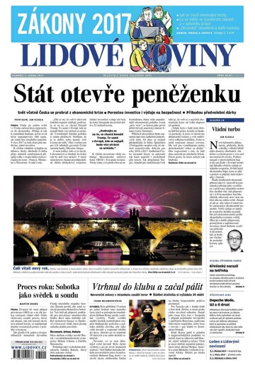 Obálka e-magazínu Lidové noviny 2.1.2017