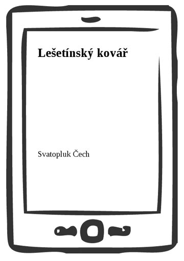 Obálka knihy Lešetínský kovář