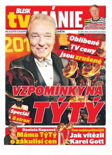 Obálka e-magazínu Blesk Tv manie 16.1.2016