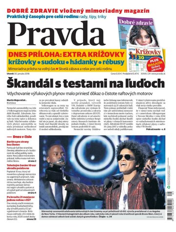 Obálka e-magazínu Pravda 30. 1. 2018