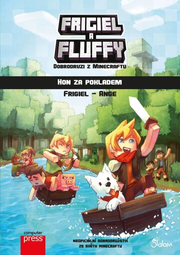 Obálka knihy Frigiel a Fluffy - dobrodruzi z Minecraftu: hon za pokladem