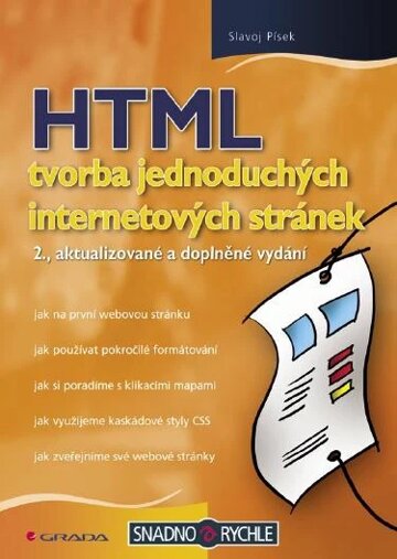 Obálka knihy HTML - tvorba jednoduchých internetových stránek