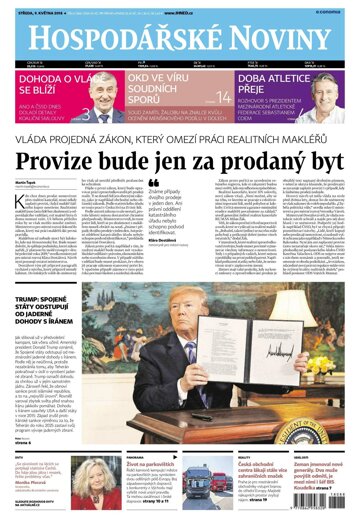 Obálka e-magazínu Hospodářské noviny 088 - 9.5.2018