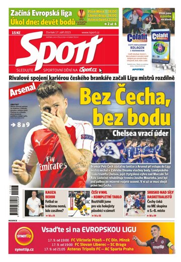 Obálka e-magazínu Sport 17.9.2015