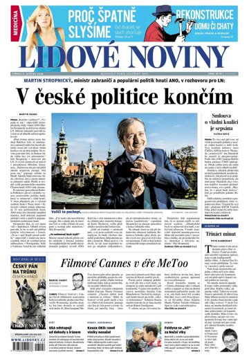 Obálka e-magazínu Lidové noviny 9.5.2018