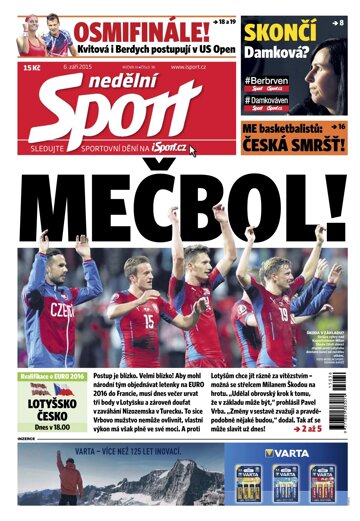 Obálka e-magazínu Nedělní Sport 6.9.2015