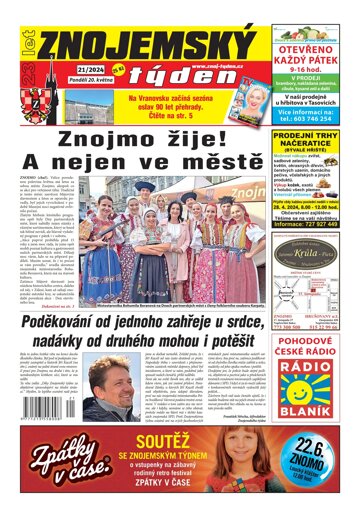 Obálka e-magazínu Znojemský týden 21/2024