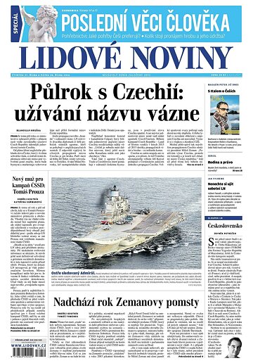 Obálka e-magazínu Lidové noviny 27.10.2016
