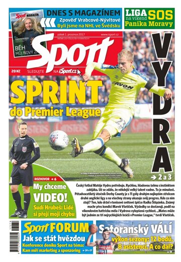 Obálka e-magazínu Sport 1.12.2017
