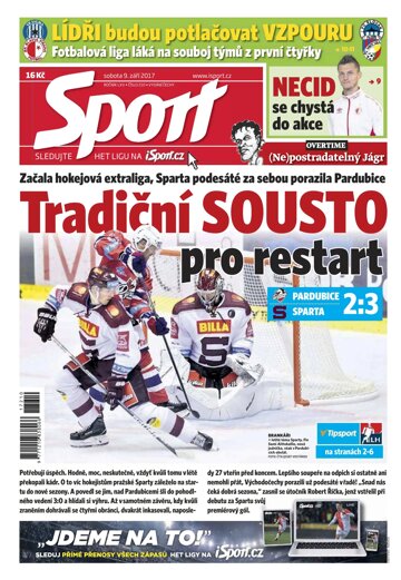 Obálka e-magazínu Sport 9.9.2017