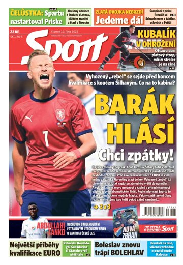 Obálka e-magazínu Sport 19.10.2023