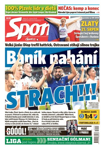 Obálka e-magazínu Sport 21.8.2018