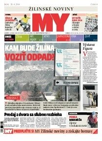 Obálka e-magazínu MY Žilinské noviny 14/4/20.4.2014