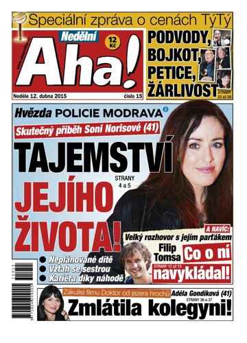 Obálka e-magazínu Nedělní AHA! 12.4.2015