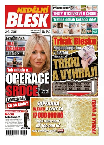 Obálka e-magazínu Nedělní Blesk 24.9.2017