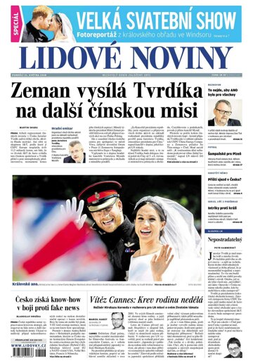 Obálka e-magazínu Lidové noviny 21.5.2018