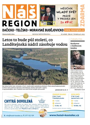 Obálka e-magazínu Náš Region - Dačicko 26/2023