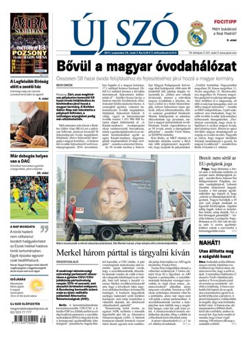 Obálka e-magazínu Új Szó 26.9.2017
