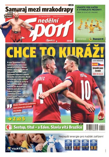 Obálka e-magazínu Nedělní Sport 12.6.2022